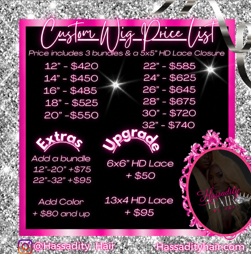 CUSTOM WIG INFO