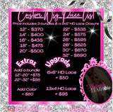 CUSTOM WIG INFO